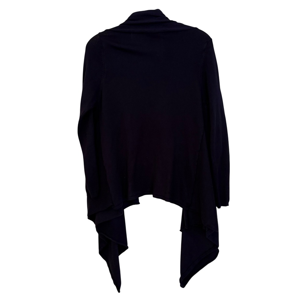 ZARA KNIT Womens Navy Waterfall Cardigan Sweater Open Front Size L - Picture 2 of 4